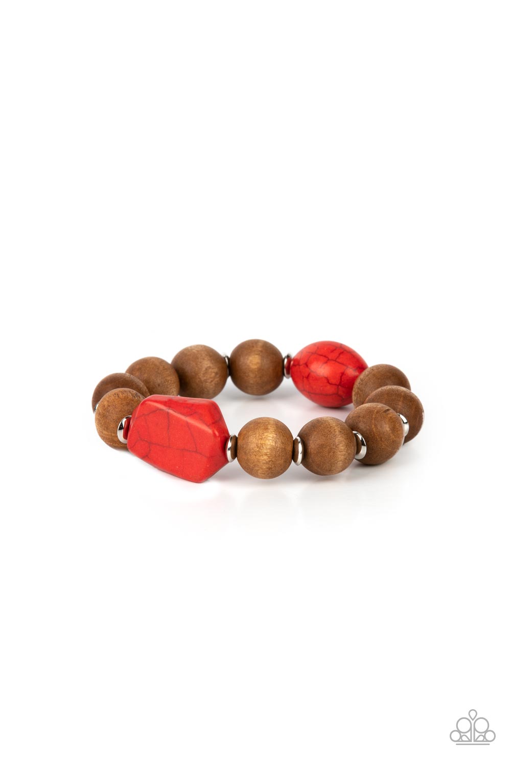 Abundantly Artisan Red Wood Bracelet