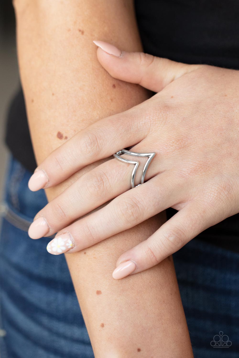 Adventurously Angled Silver Ring