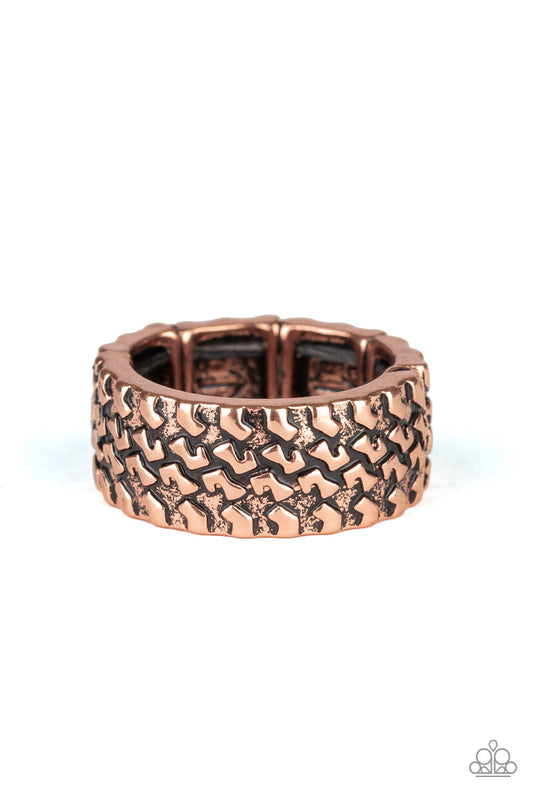 All Wheel Drive Copper Urban Unisex Ring