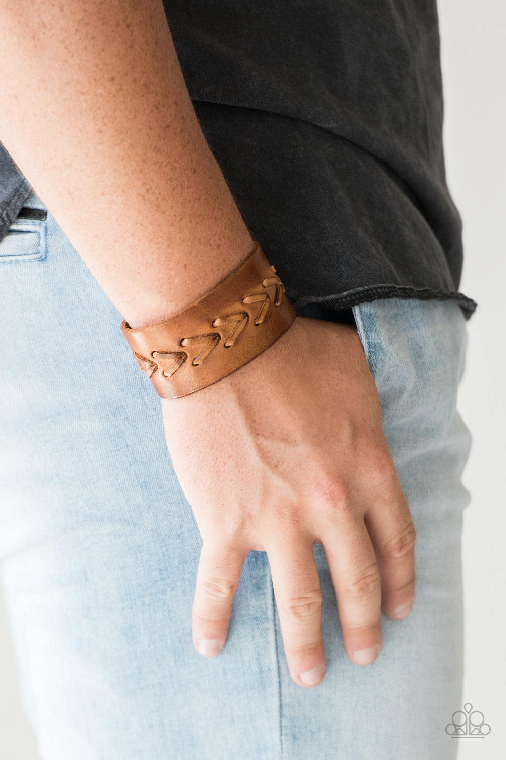 Bronco Bravado Brown Urban Unisex Wrap Bracelet