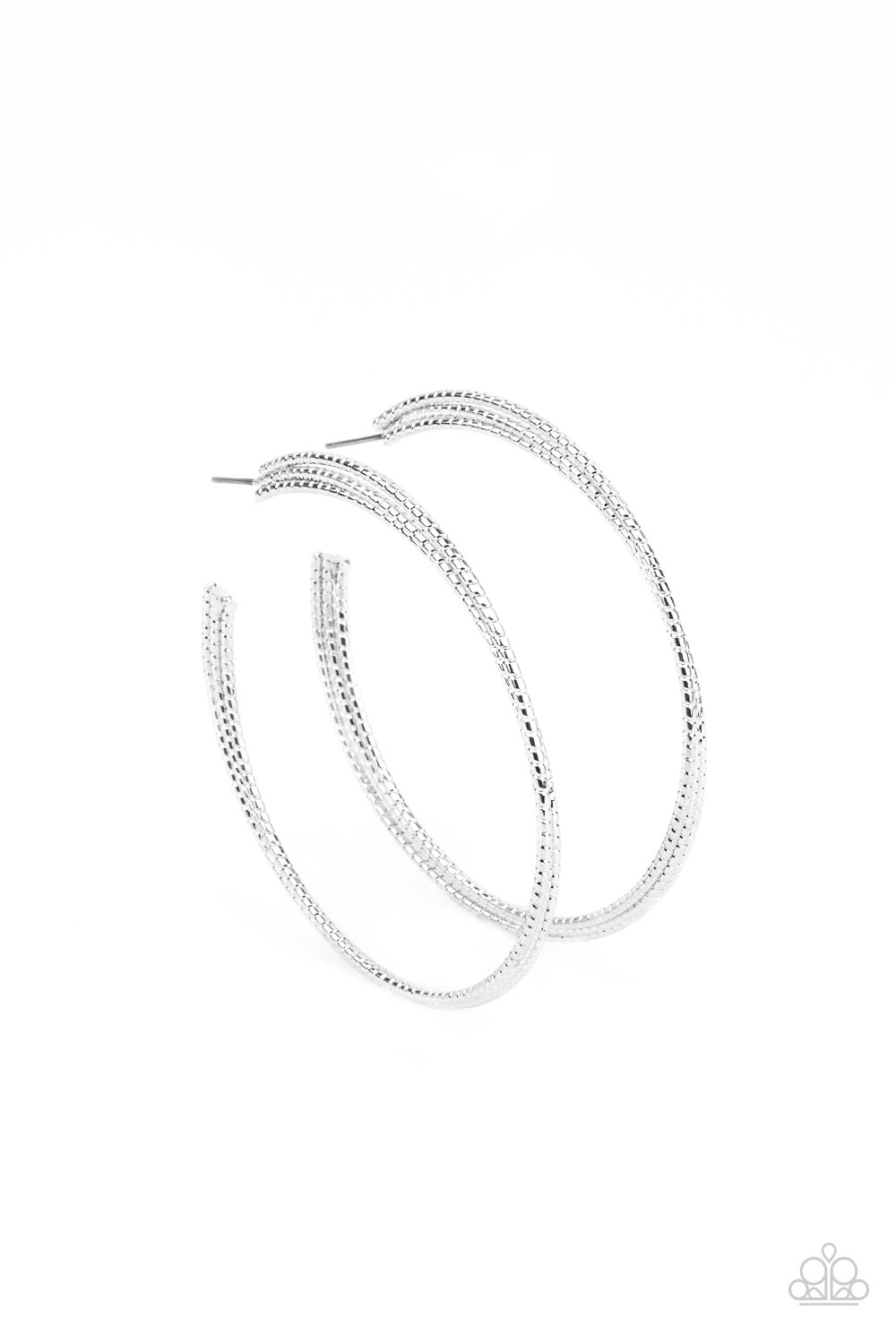 Candescent Curves Silver Hoops