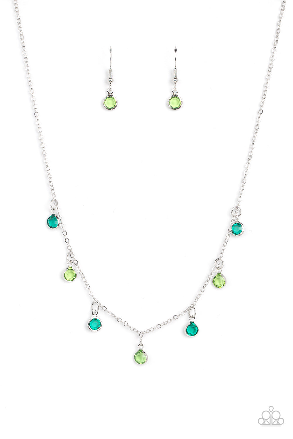 Carefree Charmer Green Necklace