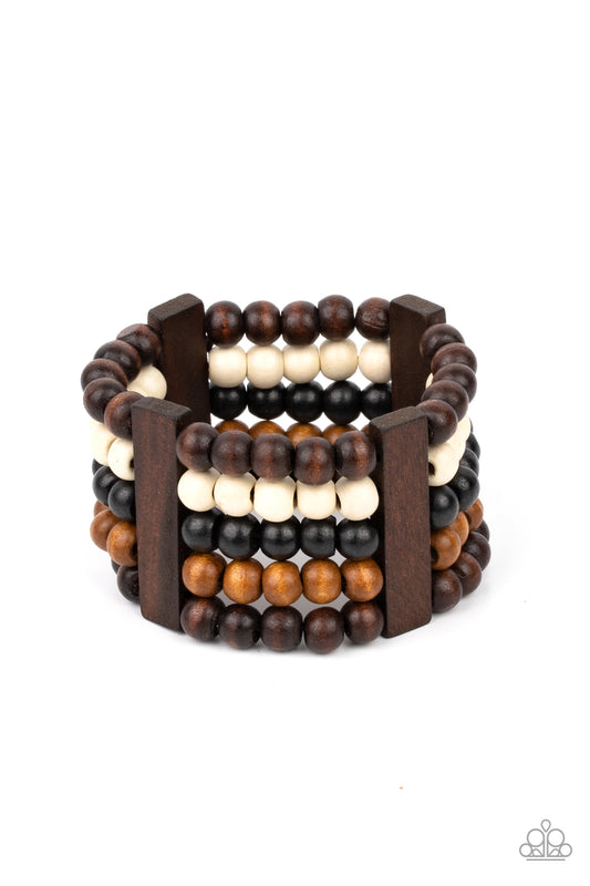 Caribbean Catwalk Multi Wood Bracelet