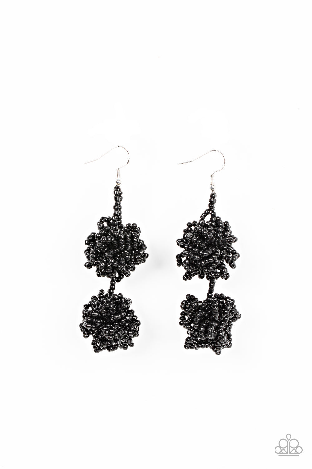 Celestial Collision Black Seedbead Earrings