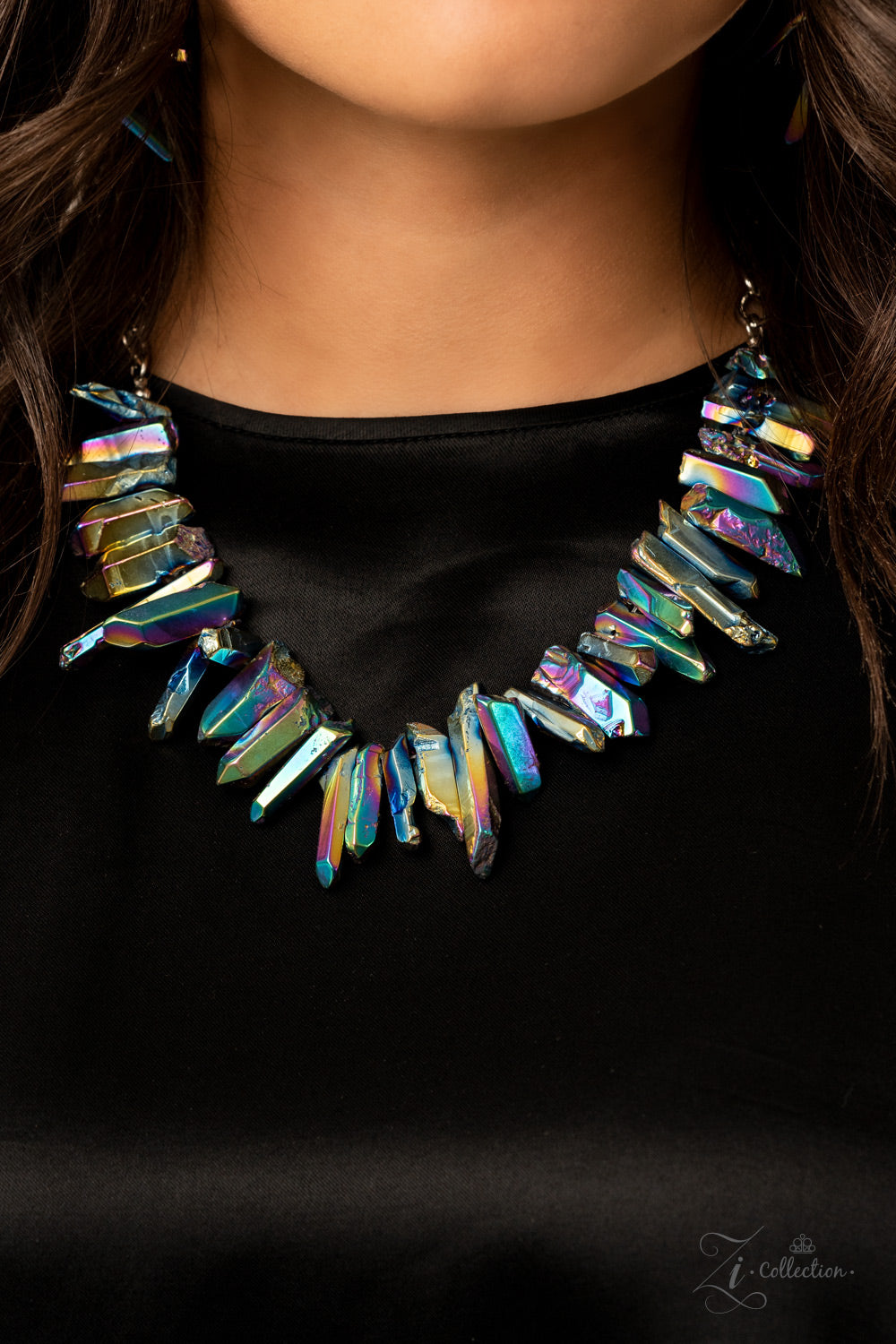 Charismatic Multi Oil Spill Zi Collection Necklace