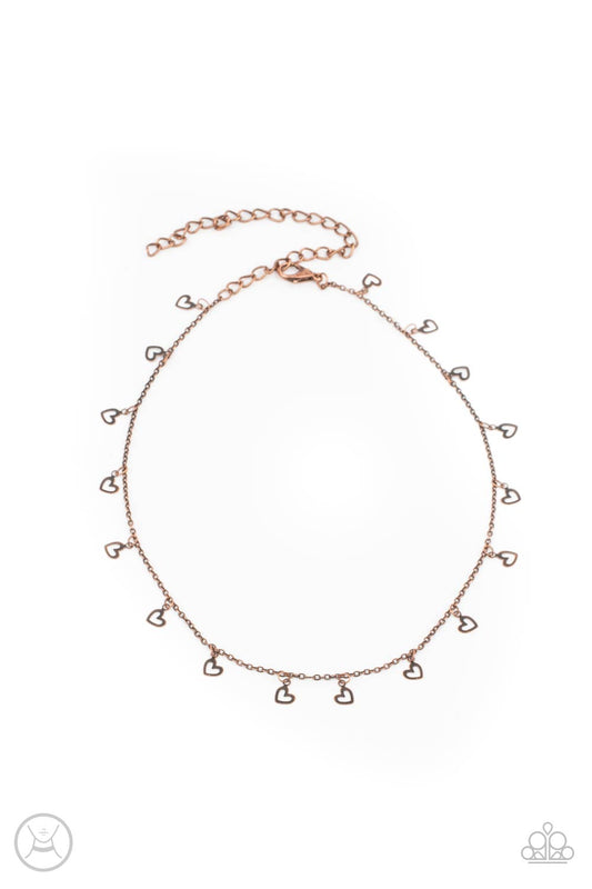 Charismatically Cupid Copper Heart Choker