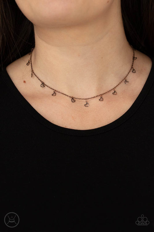 Charismatically Cupid Copper Heart Choker