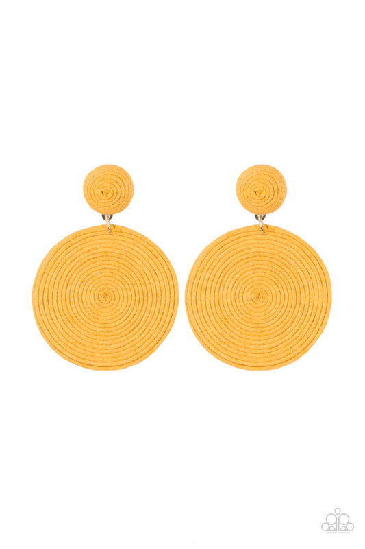 Circulate the Room Yellow Post Earrings