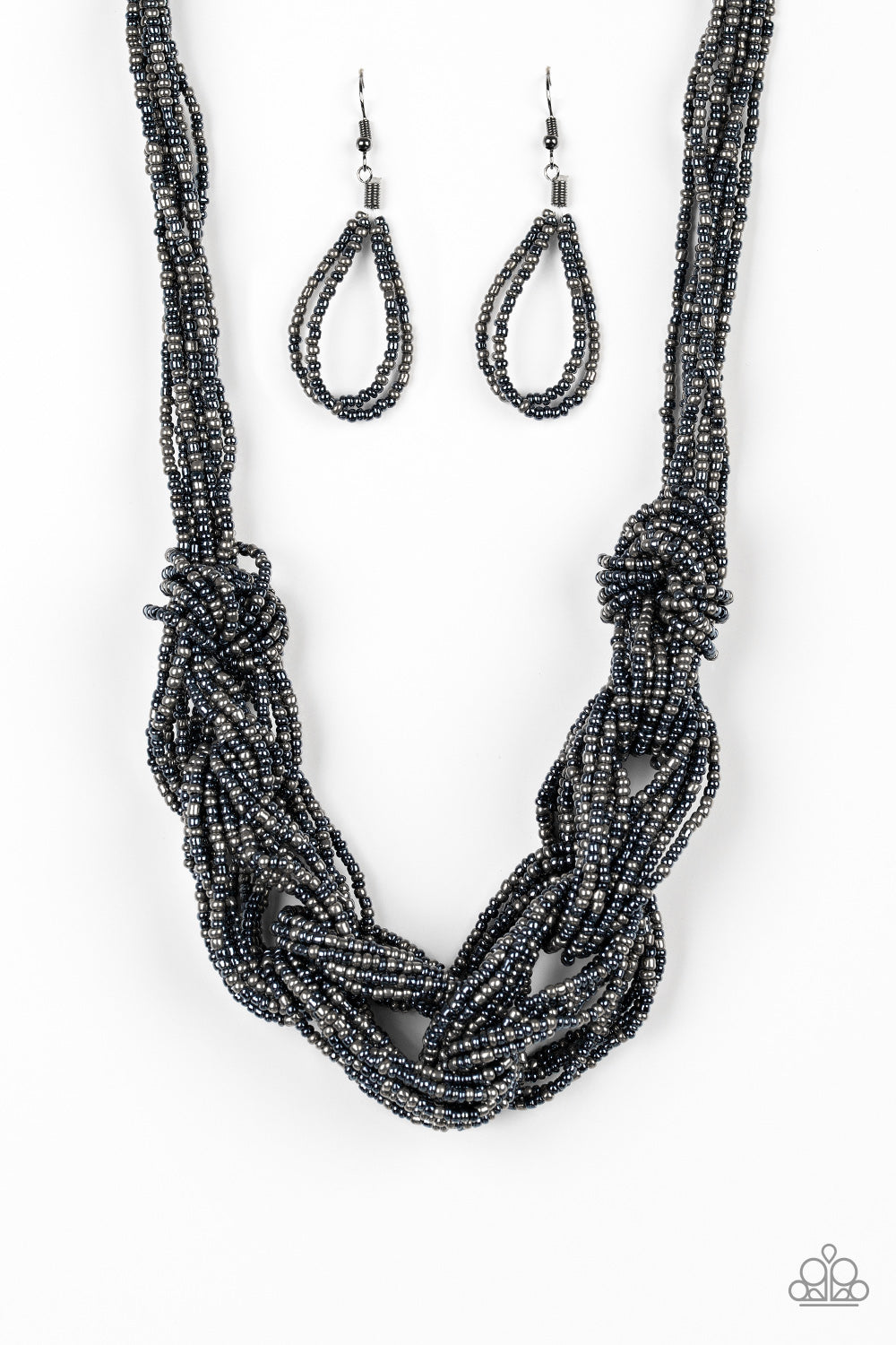 City Catwalk Blue Seedbead Necklace