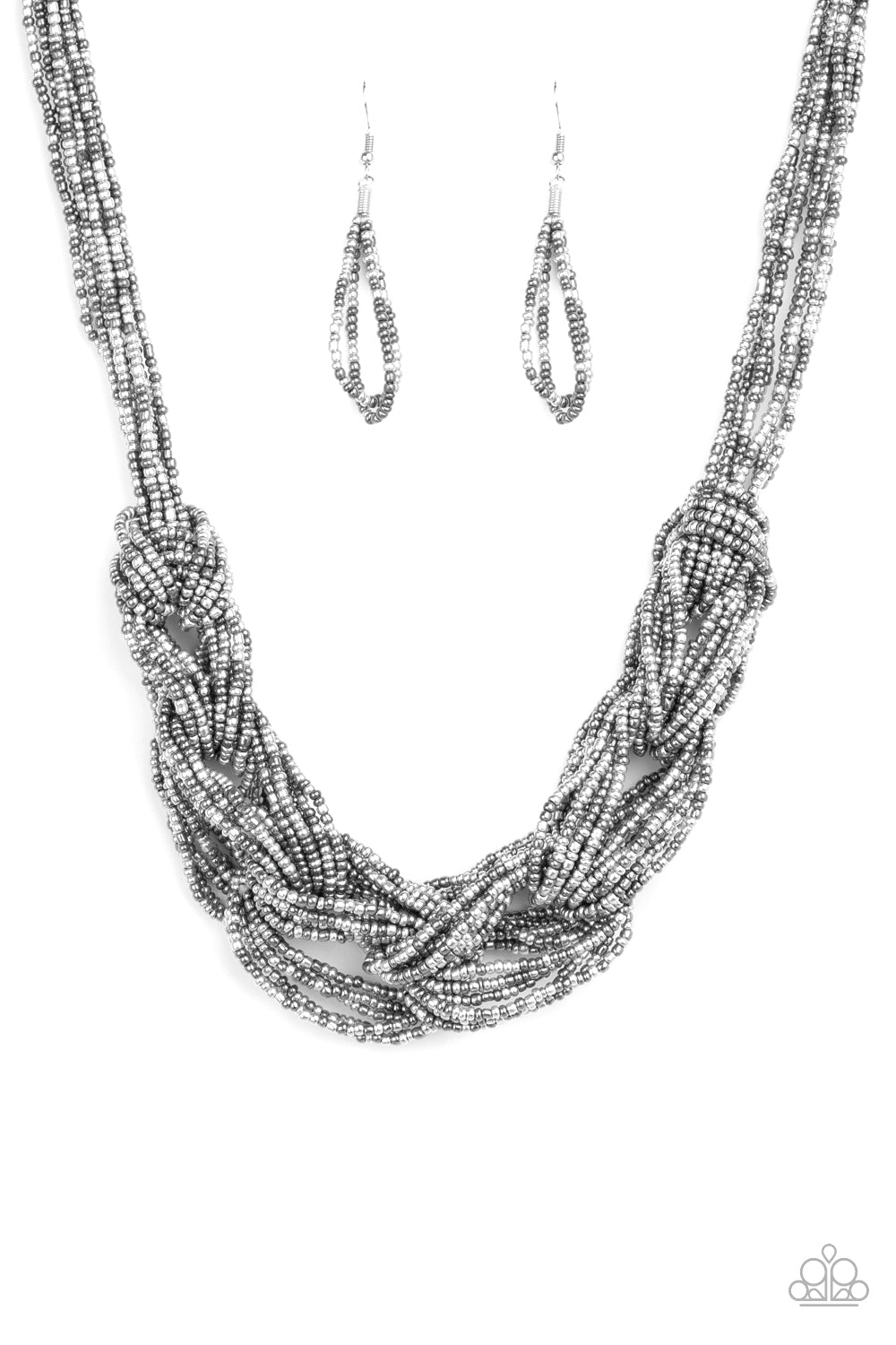 City Catwalk Silver Seedbead Necklace