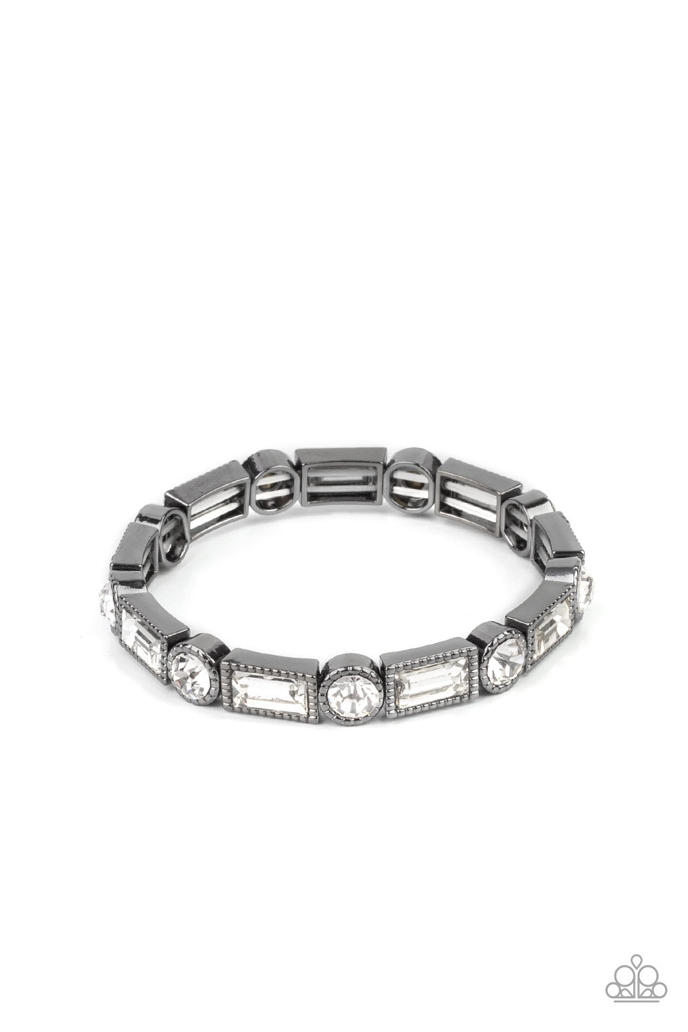 Classic Couture Gunmetal Rhinestone Bracelet