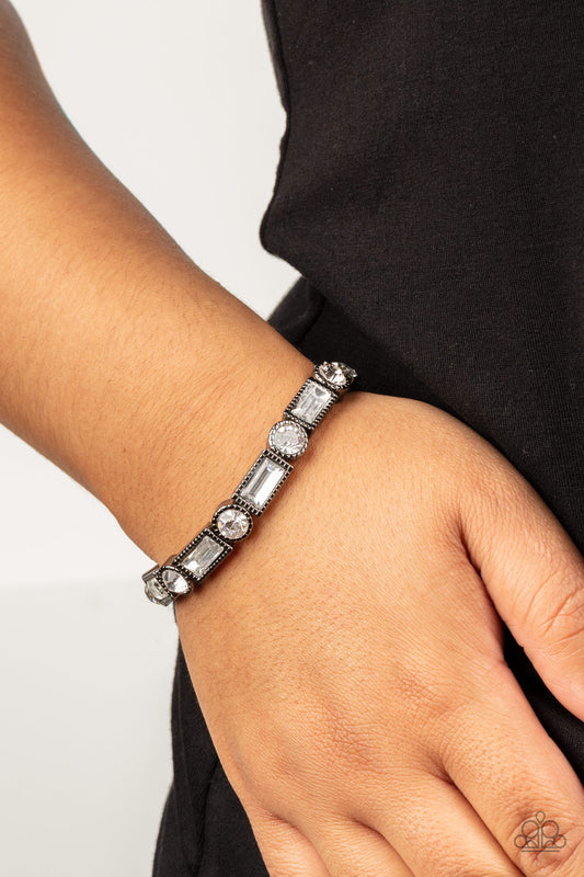 Classic Couture Gunmetal Rhinestone Bracelet