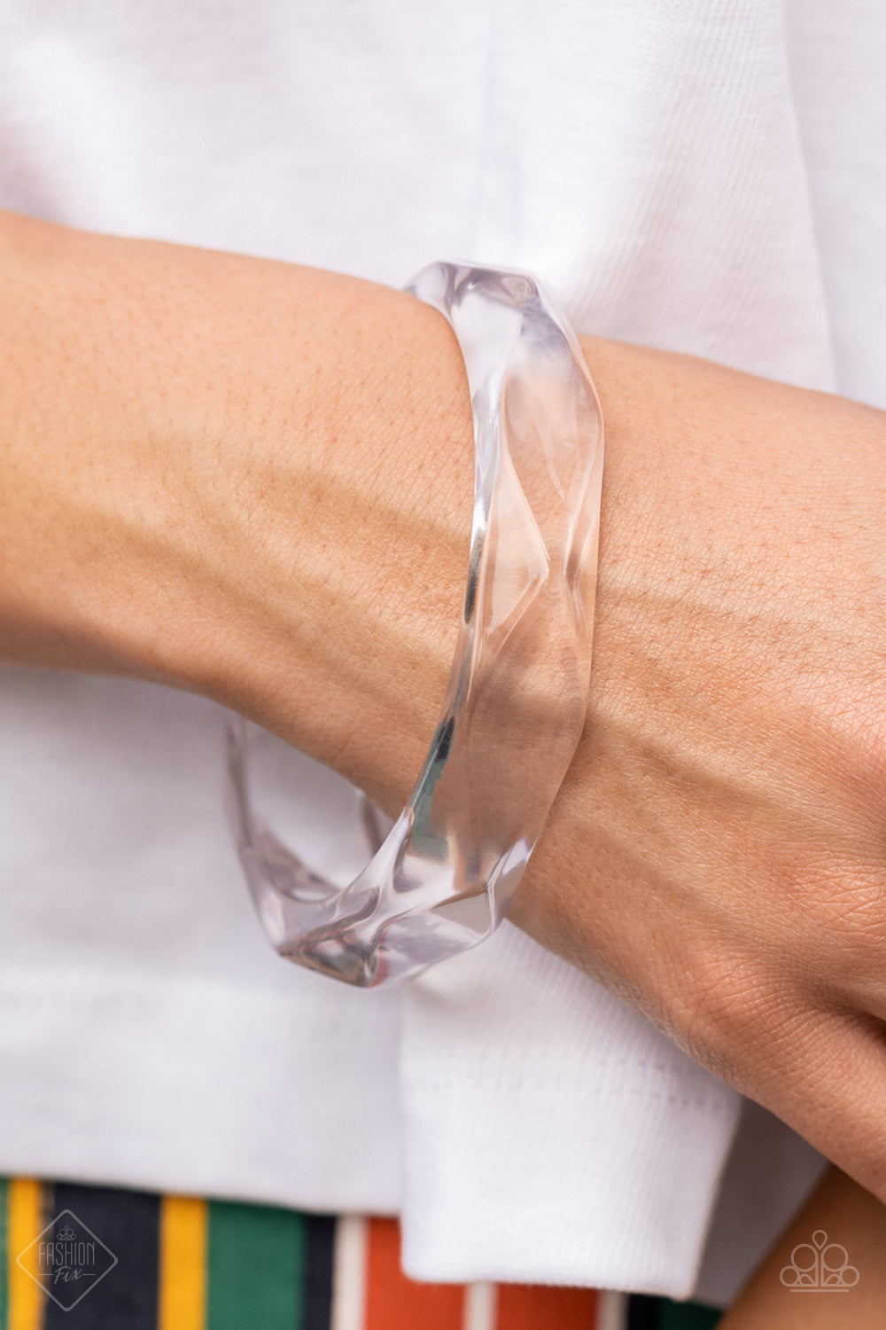 Clear-Cut Couture Clear Bangle