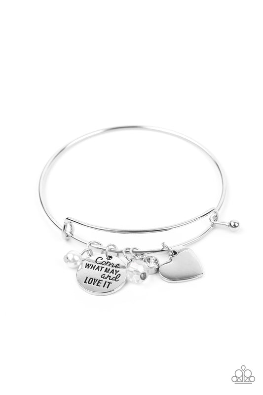 Come What May and Love It Silver Bangle