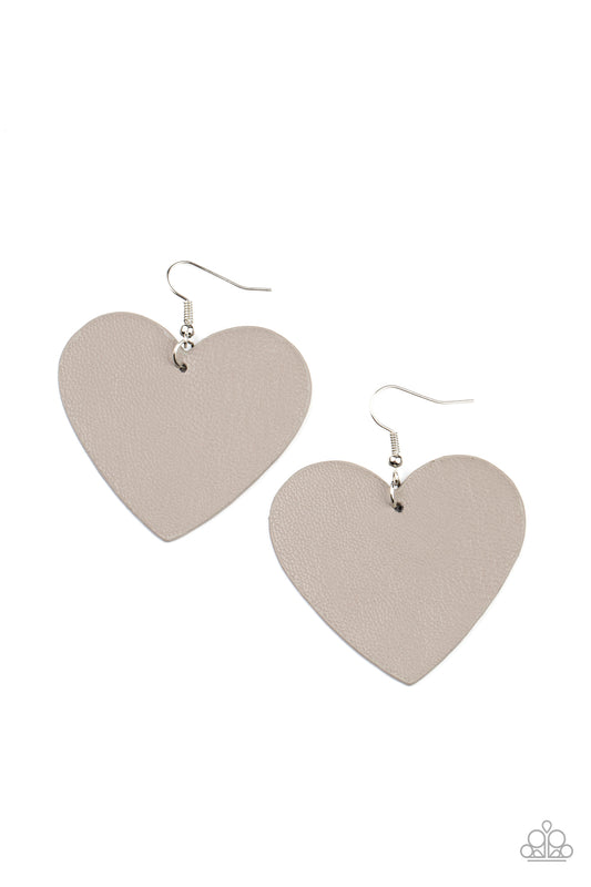 Country Crush Silver Heart Earrings