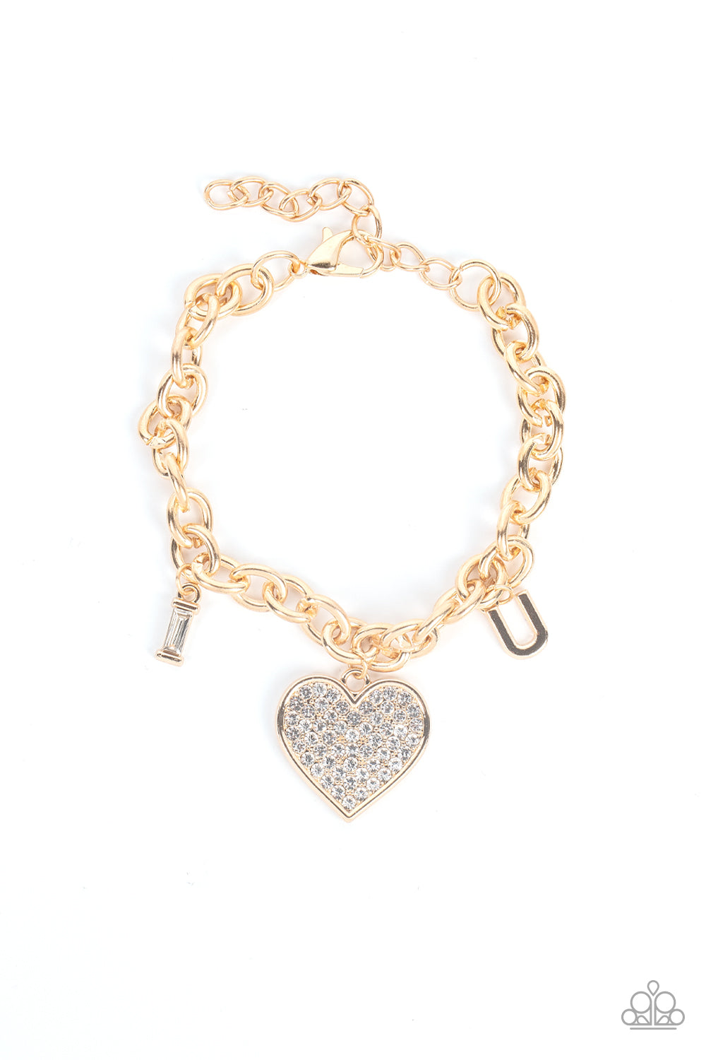 Letters of Love Gold Heart Set