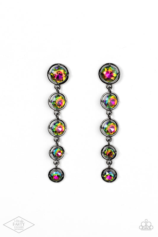 Drippin in Starlight Multi Oil Spill Earrings