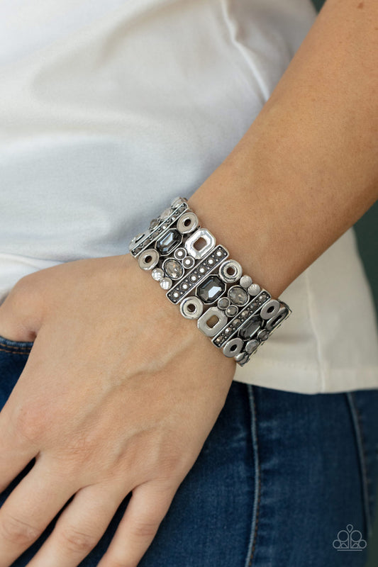 Dynamically Diverse Gunmetal Bracelet