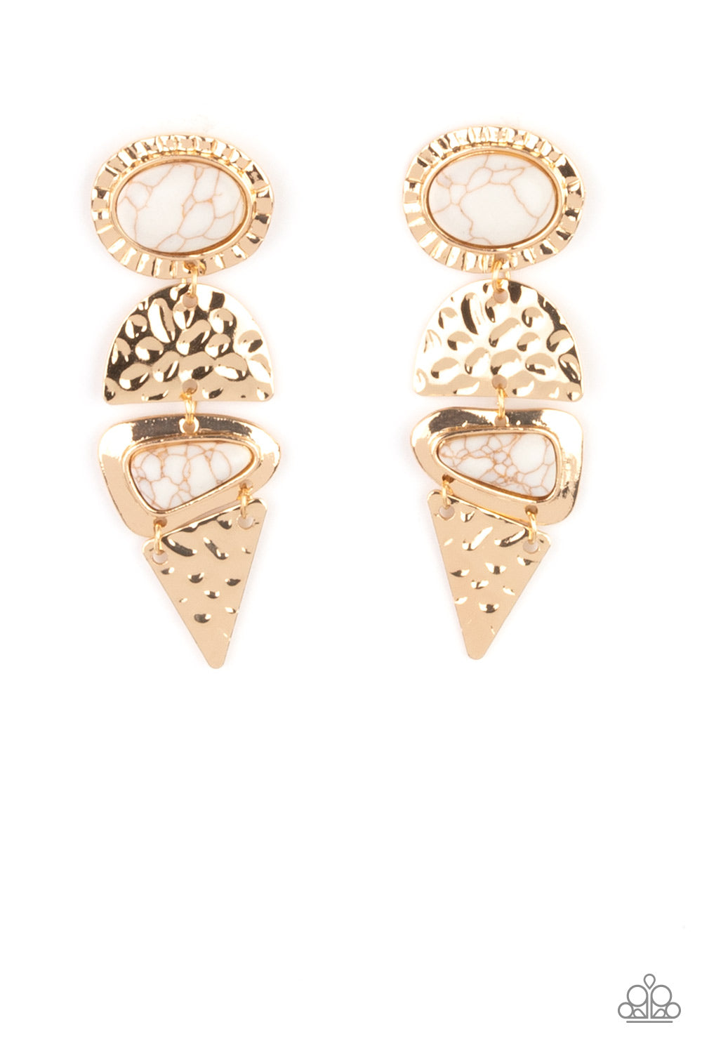 Earthy Extravagance Gold Post Earring