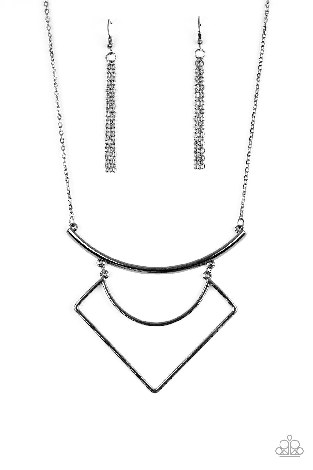 Egyptian Edge Gunmetal Necklace