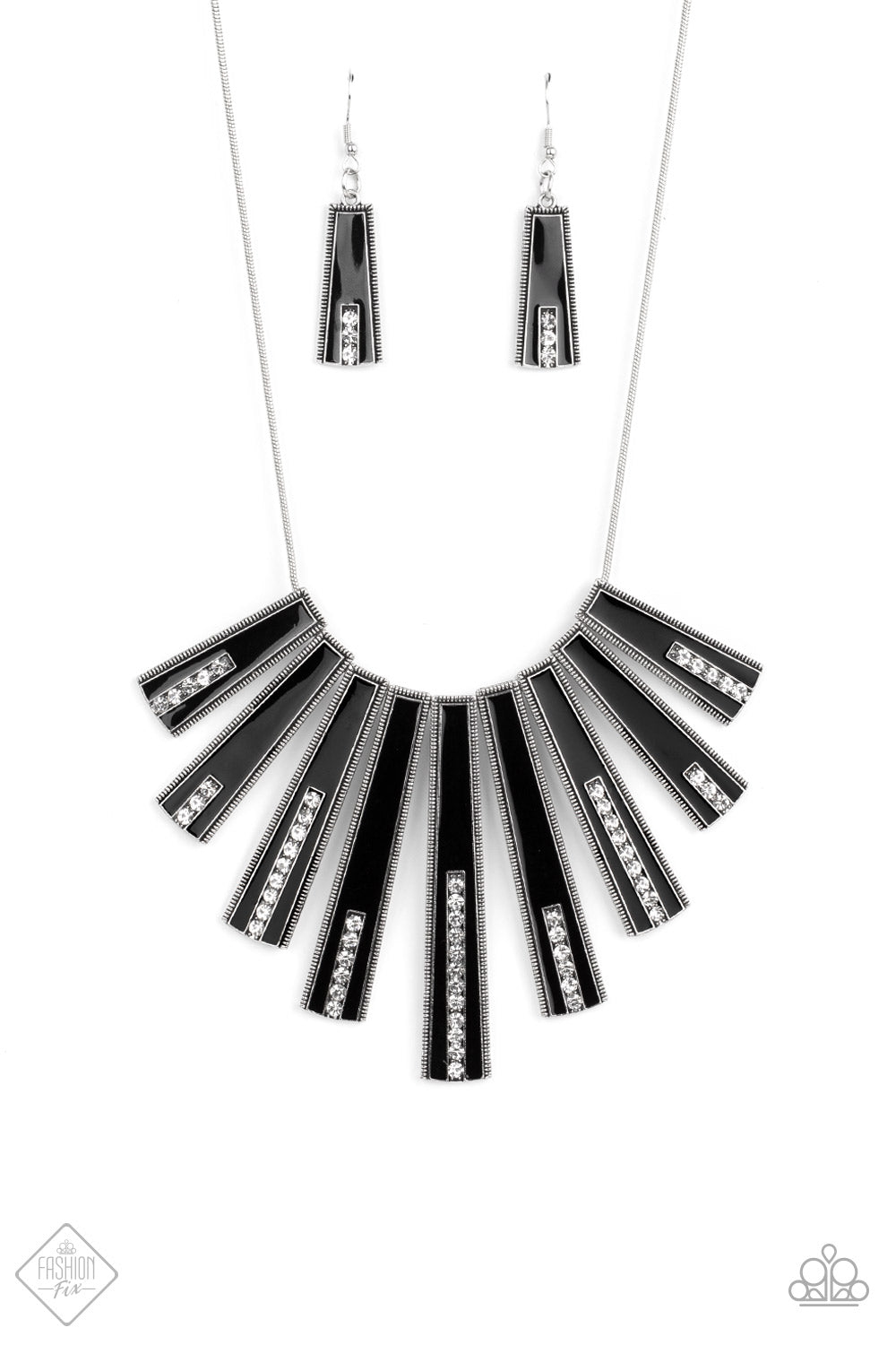 Fan-tastically Deco Black Necklace