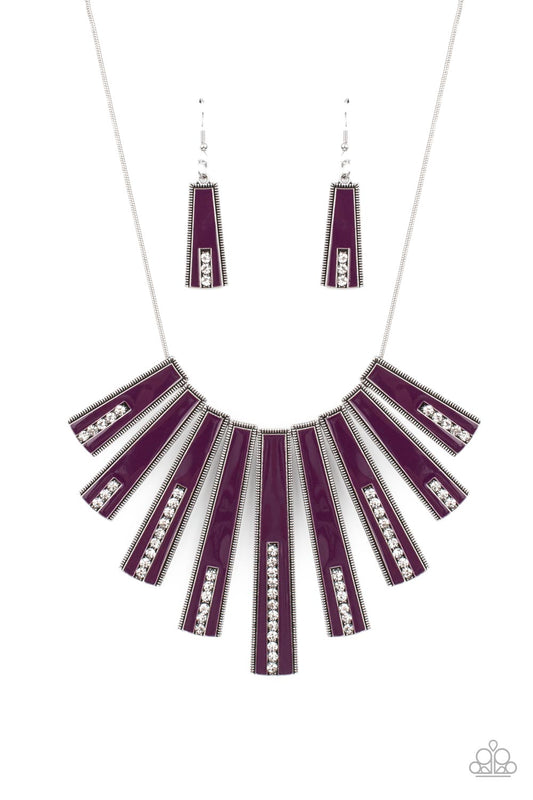 Fan-tastically Deco Purple Necklace