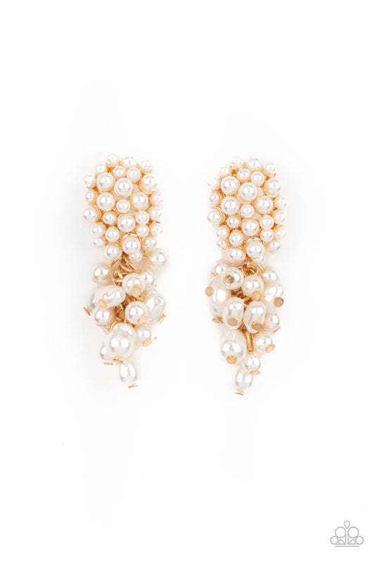 Fabulously Flattering Gold Pearl Post Earrings