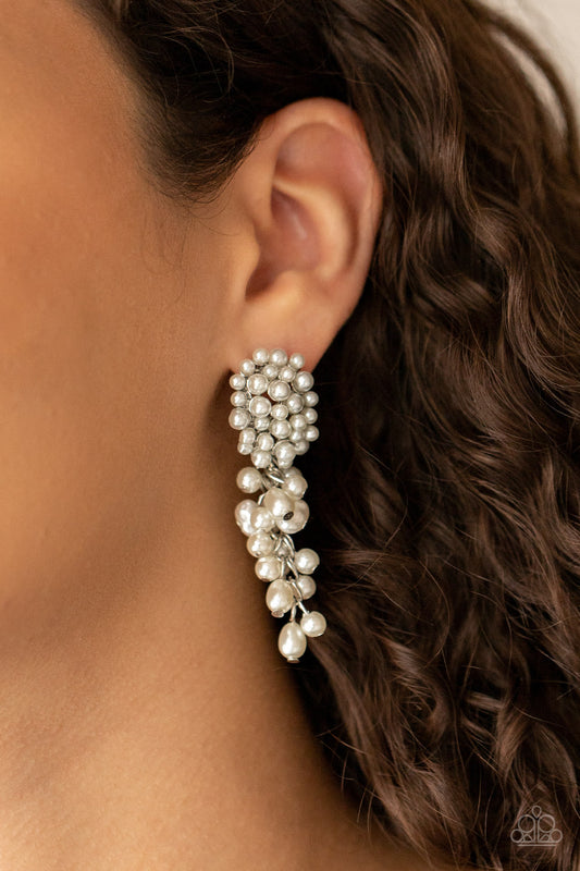 Fabulously Flattering White Pearl Earrings