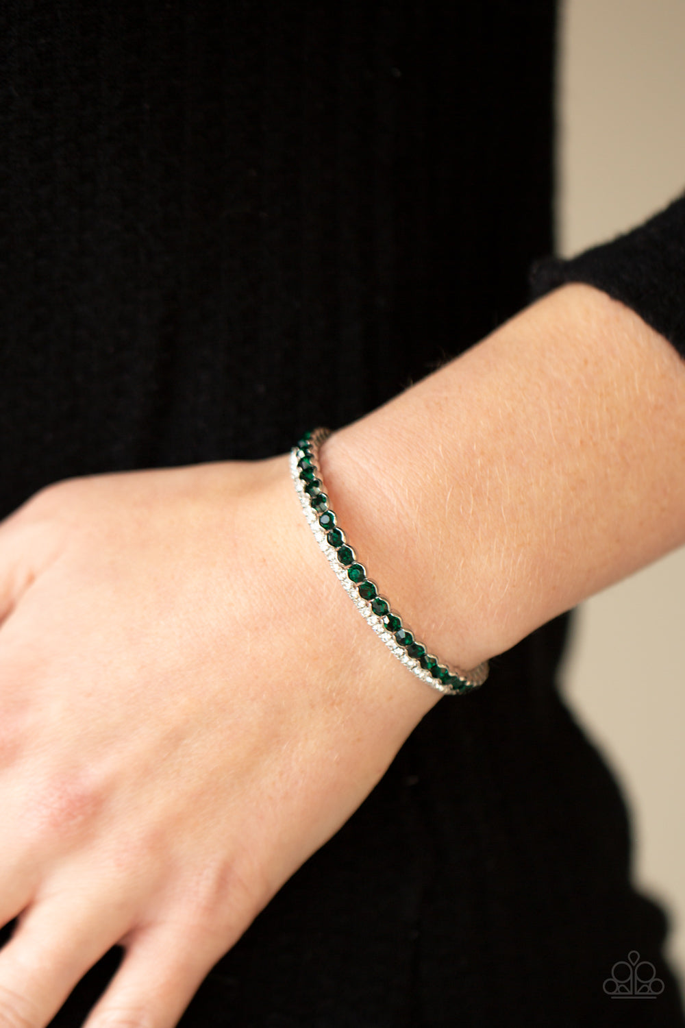 Fairytale Sparkle Green Cuff Bracelet