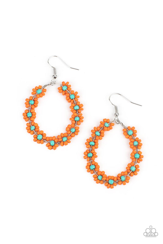 Festively Flower Child Orange Earrings