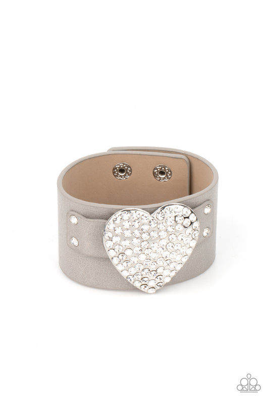 Flauntable Flirt Silver Heart Wrap Bracelet