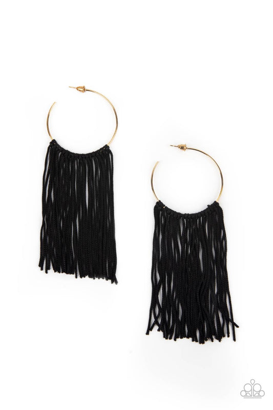 Flauntable Fringe Gold Tassel Earrings