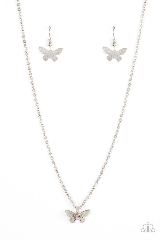 Flutter Love Pink Butterfly Necklace