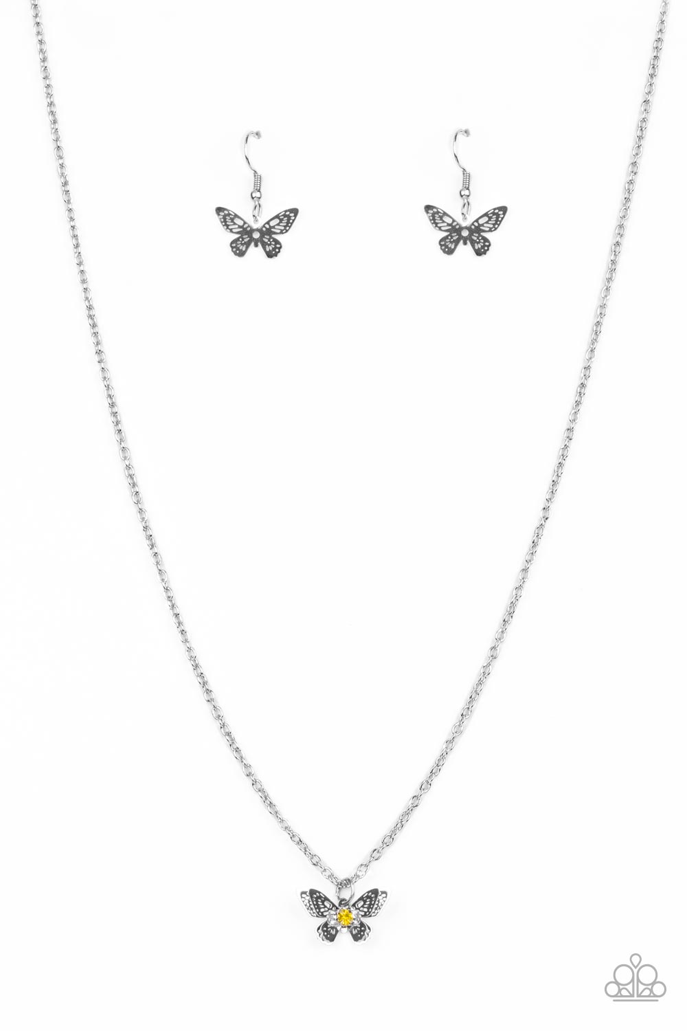 Flutter Love Yellow Butterfly Necklace