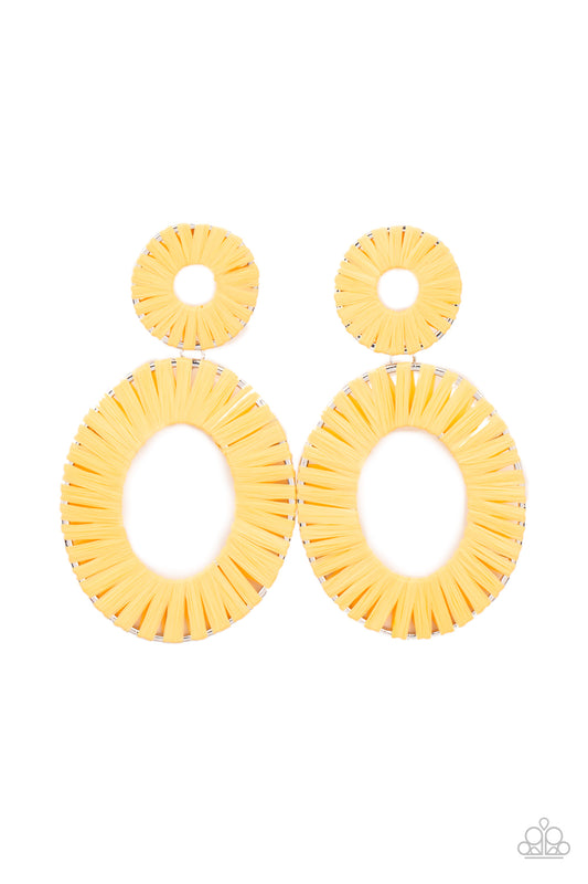 Foxy Flamenco Yellow Earrings