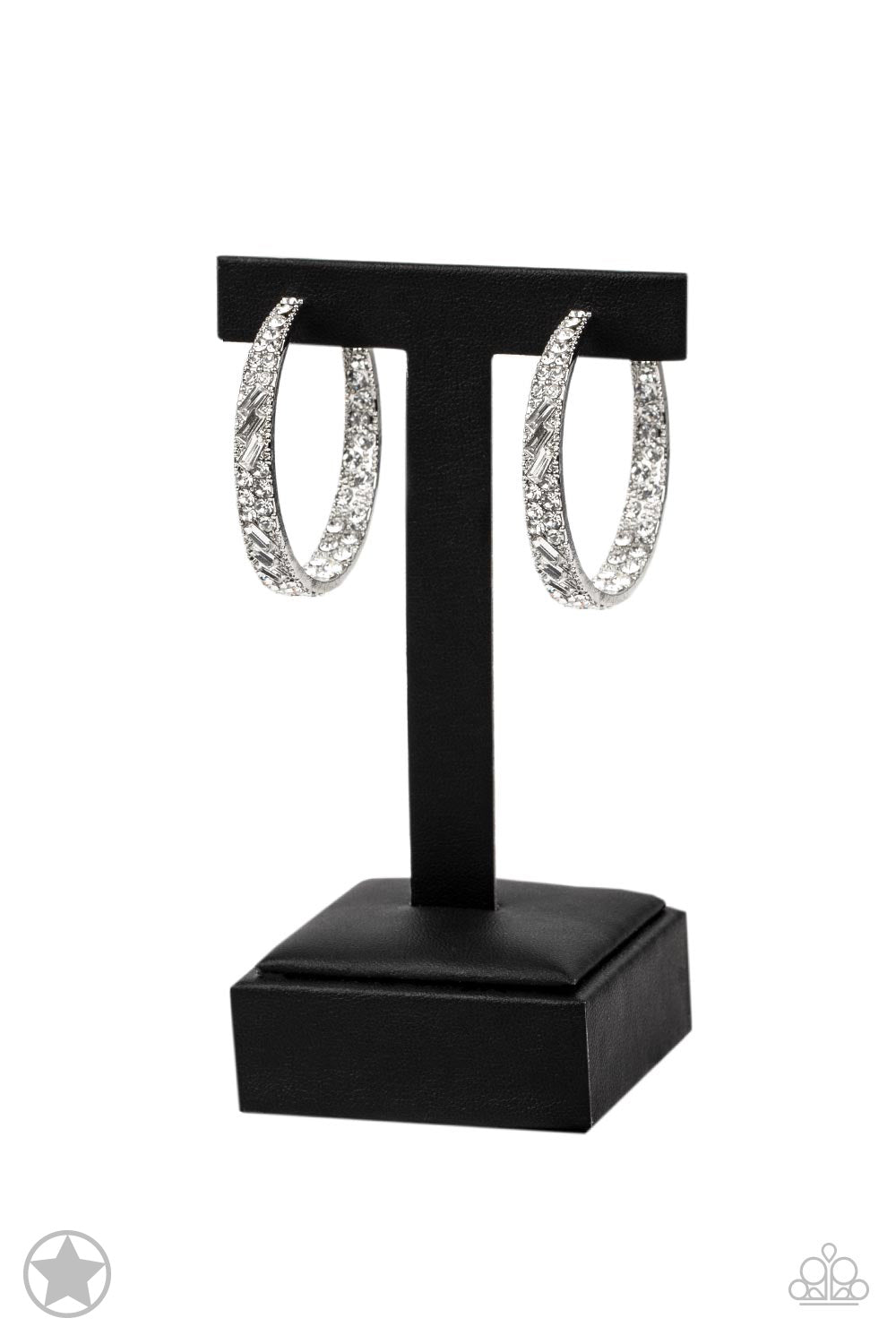 Glitzy By Association Silver Hoops (Blockbuster)