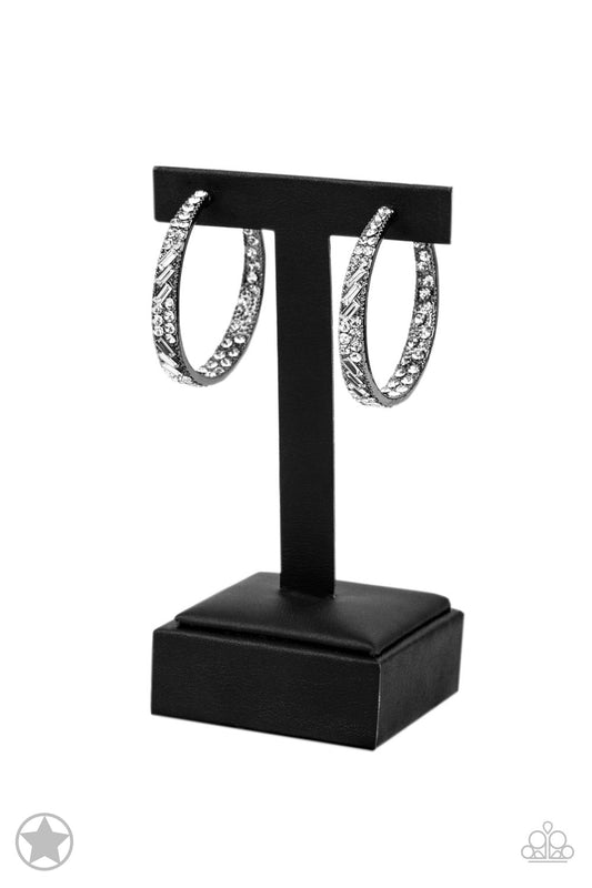 GLITZY By Association Gunmetal Hoops (Blockbuster)