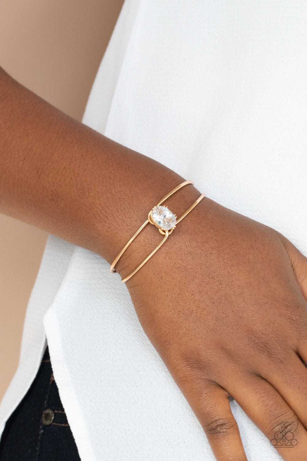 Glow No Mercy Gold Cuff Bracelet