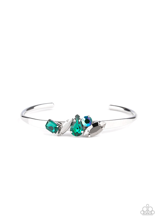 Gemstone Grotto Green Cuff Bracelet