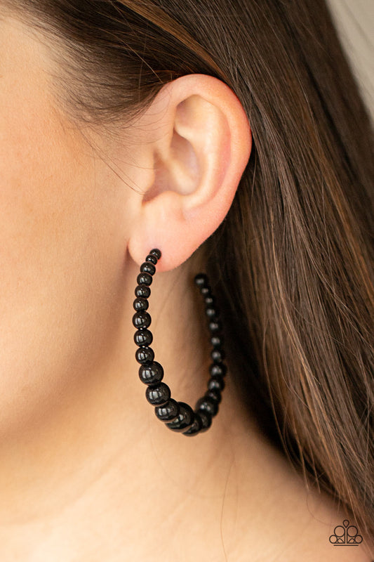 Glamour Graduate Black Hoops