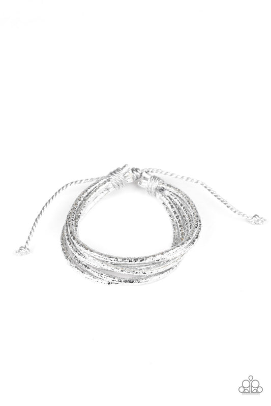 Glitter-tastic Silver Metallic Bracelet