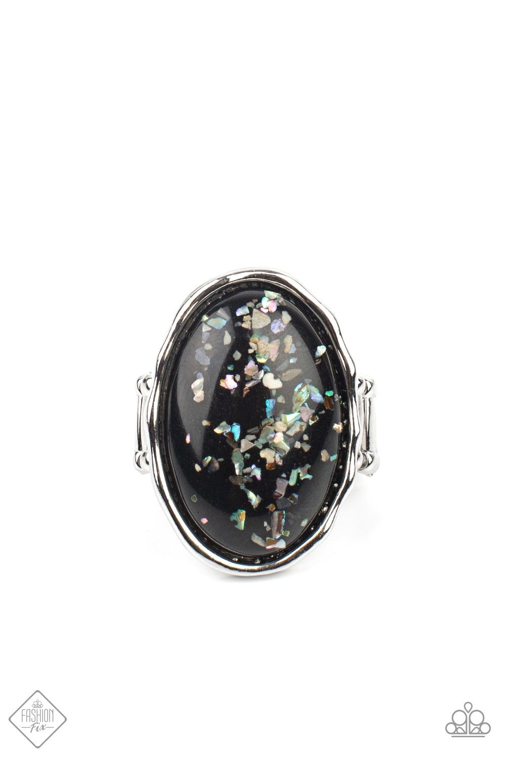 Glittery with Envy Black Fashion Fix Ring