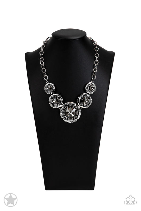 Global Glamour Gunmetal Necklace (Blockbuster)