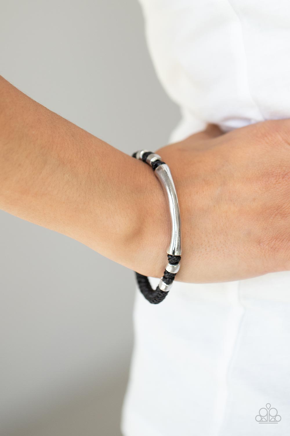 Grounded in Grit Black Urban Unisex Bracelet