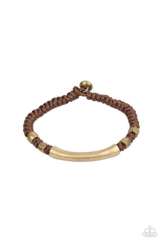 Grounded in Grit Brown Urban Unisex Bracelet