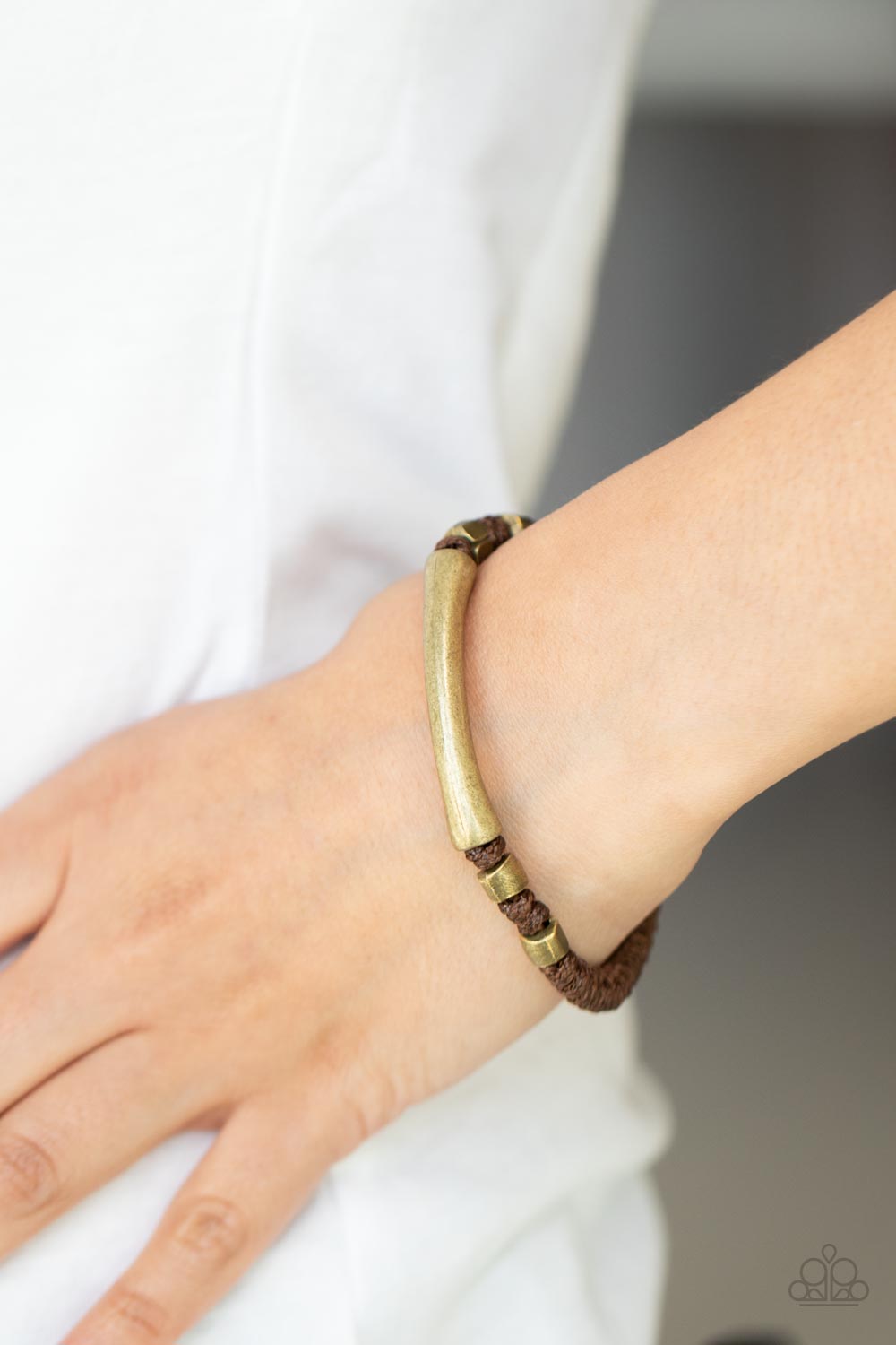 Grounded in Grit Brown Urban Unisex Bracelet