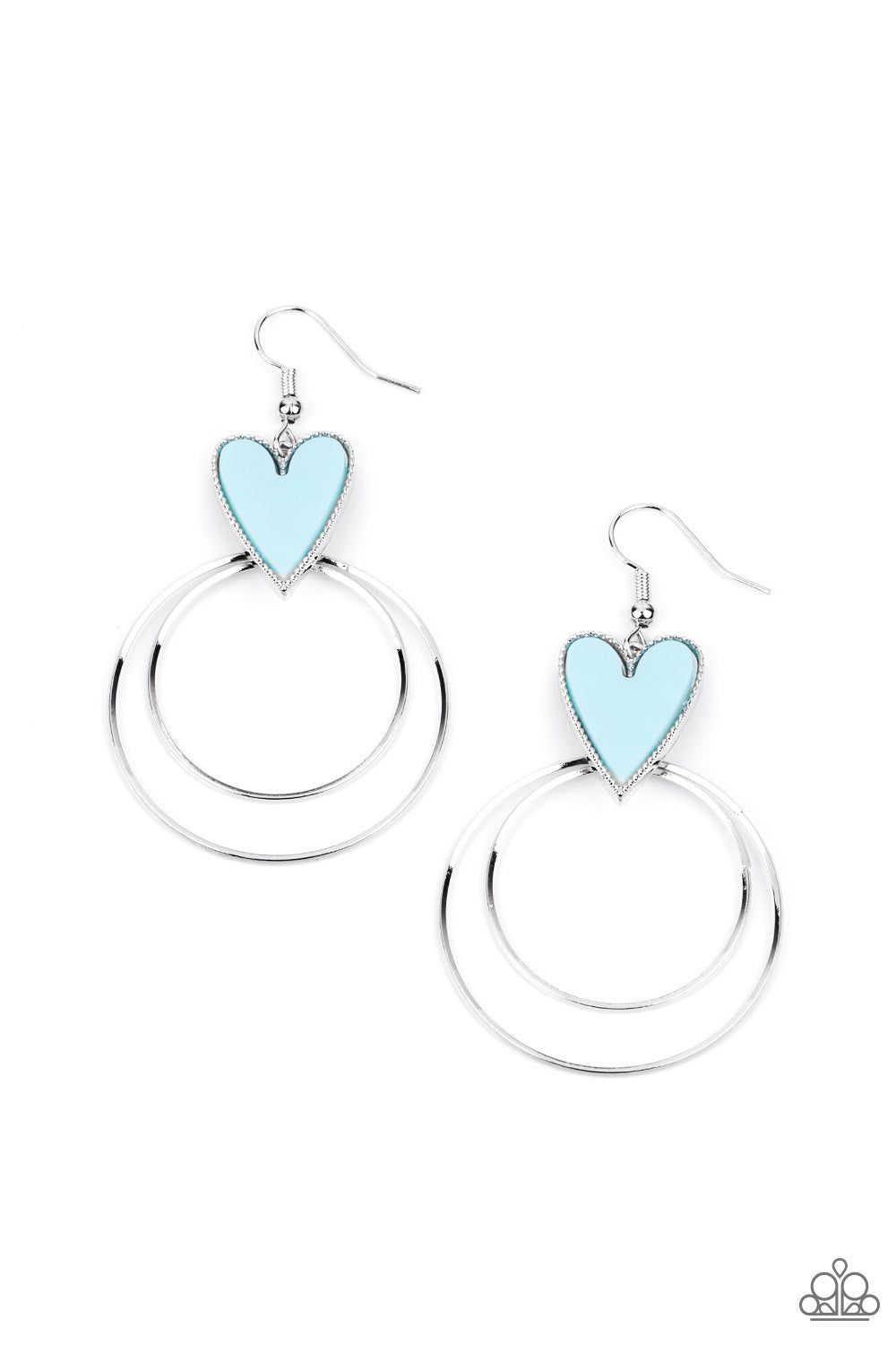 Happily Ever Hearts Blue Earrings