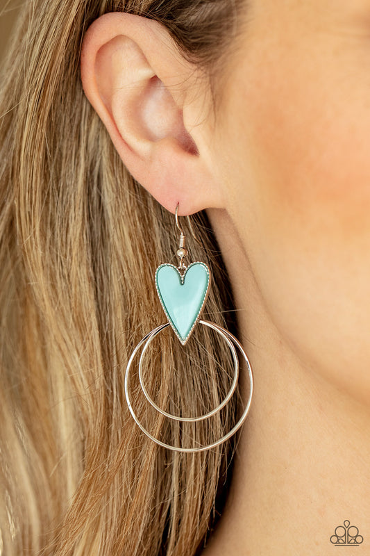 Happily Ever Hearts Blue Earrings