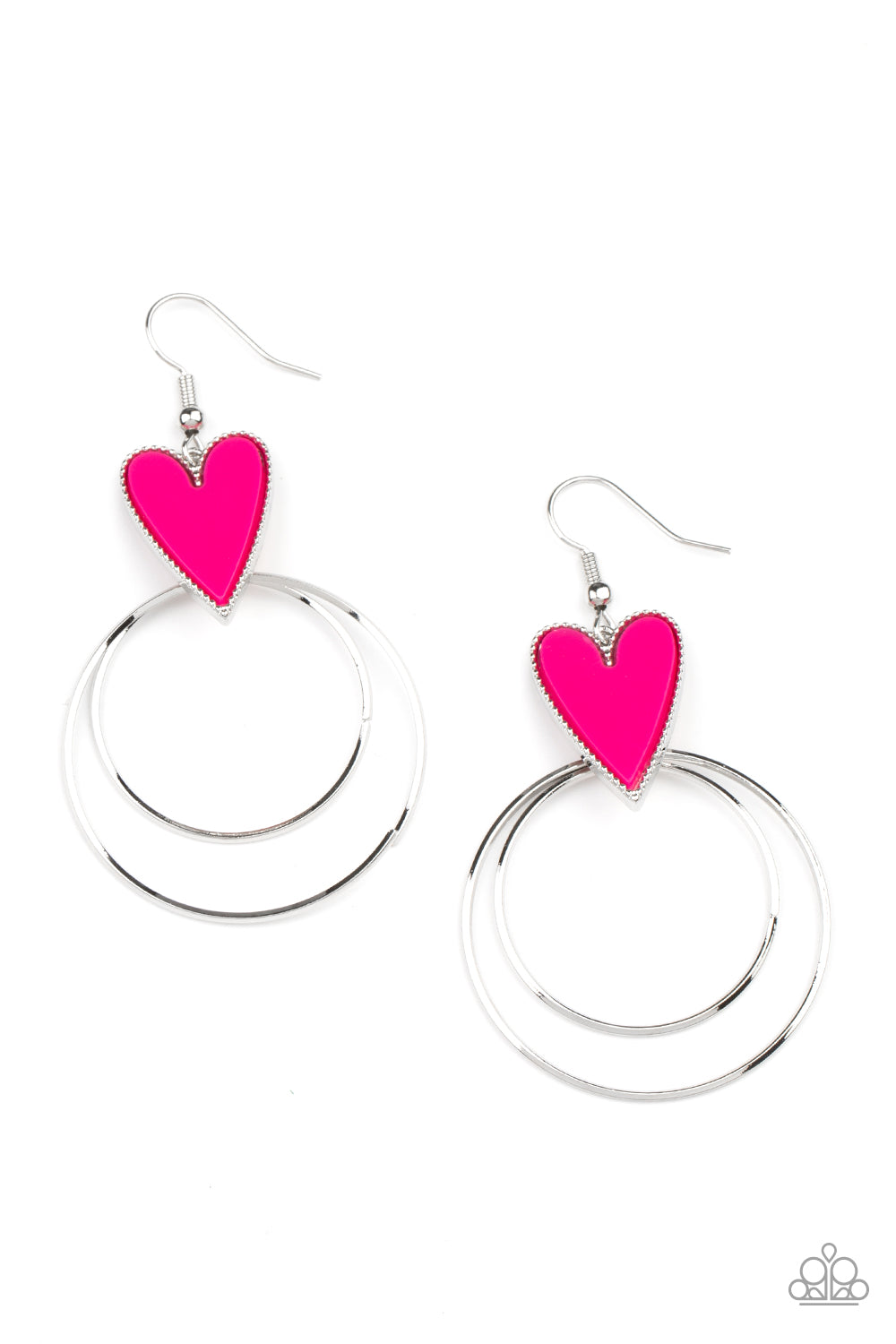 Happily Ever Hearts Pink Earrings