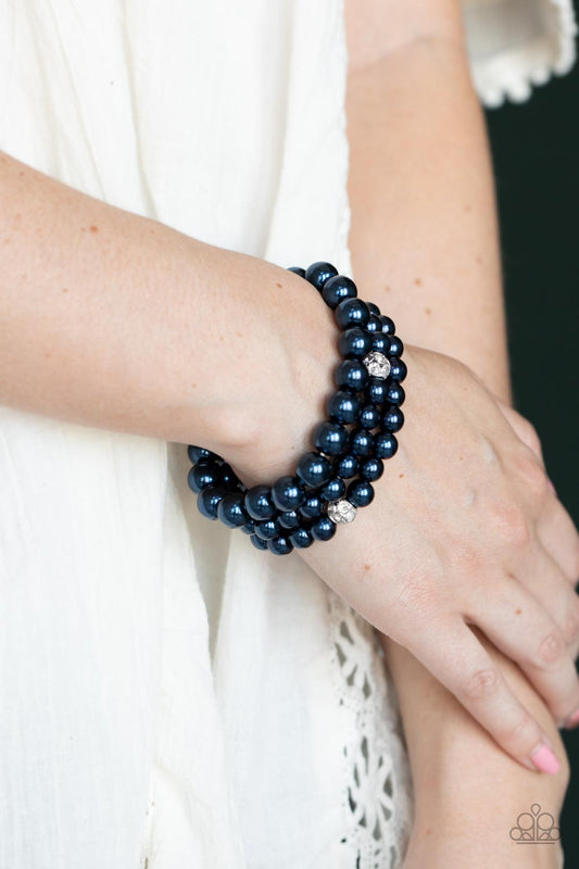 Here Comes the Heiress Blue Pearl Bracelets